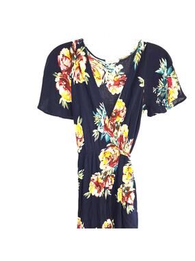 Spring Haze Small  Blue Women's Short Sleeves Hi Low Sun Dress Miss Size 4 6 S
